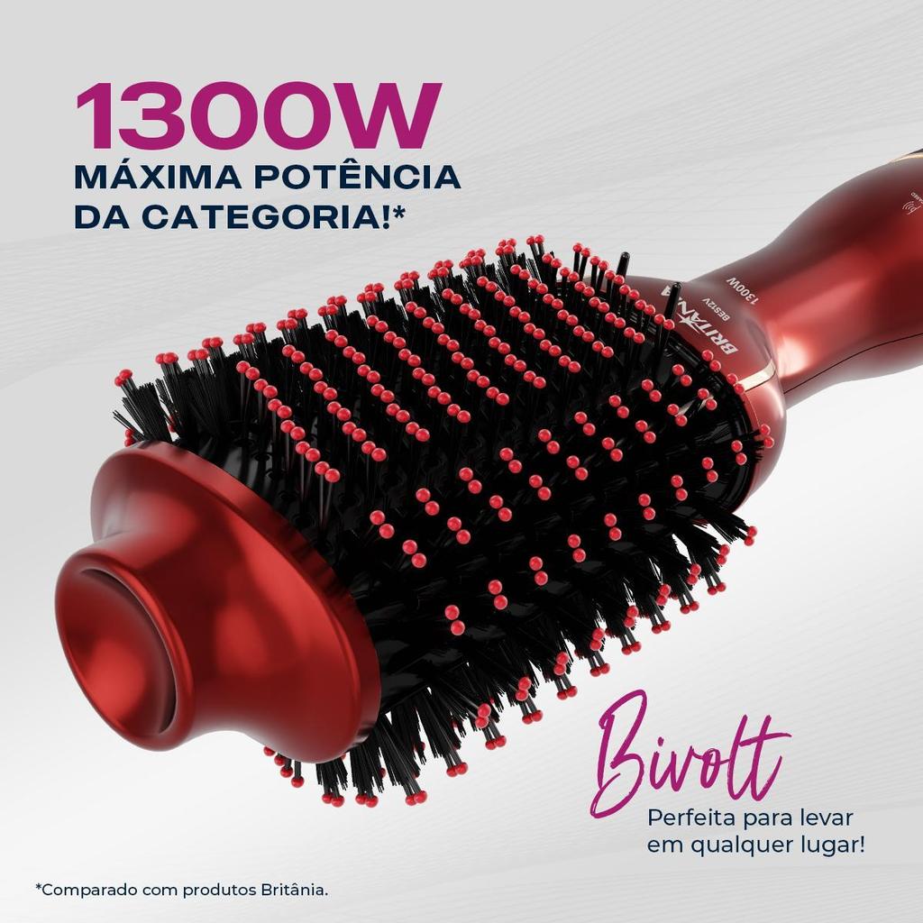 Escova Secadora Britânia Cerâmica 1300W Infrared BES12V · foto 2
