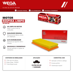Filtro De Ar Do Motor Toyota Etios 2016 a 2022 – Wega Fap4041