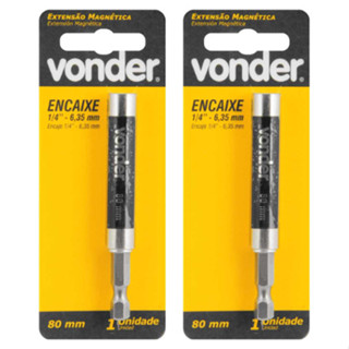 Kit 2 Extensão Magnética Vonder 1/4 x 80mm Aço Carbono em Oferta na Shopee