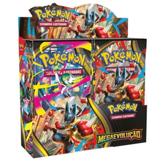 BOOSTER BOX MEGAEVOLUÇÃO ME01 COPAG POKÉMON TCG CARTA PROMOCIONAL RARA DISPLAY LUCARIO GARDEVOIR EX em Oferta na Shopee