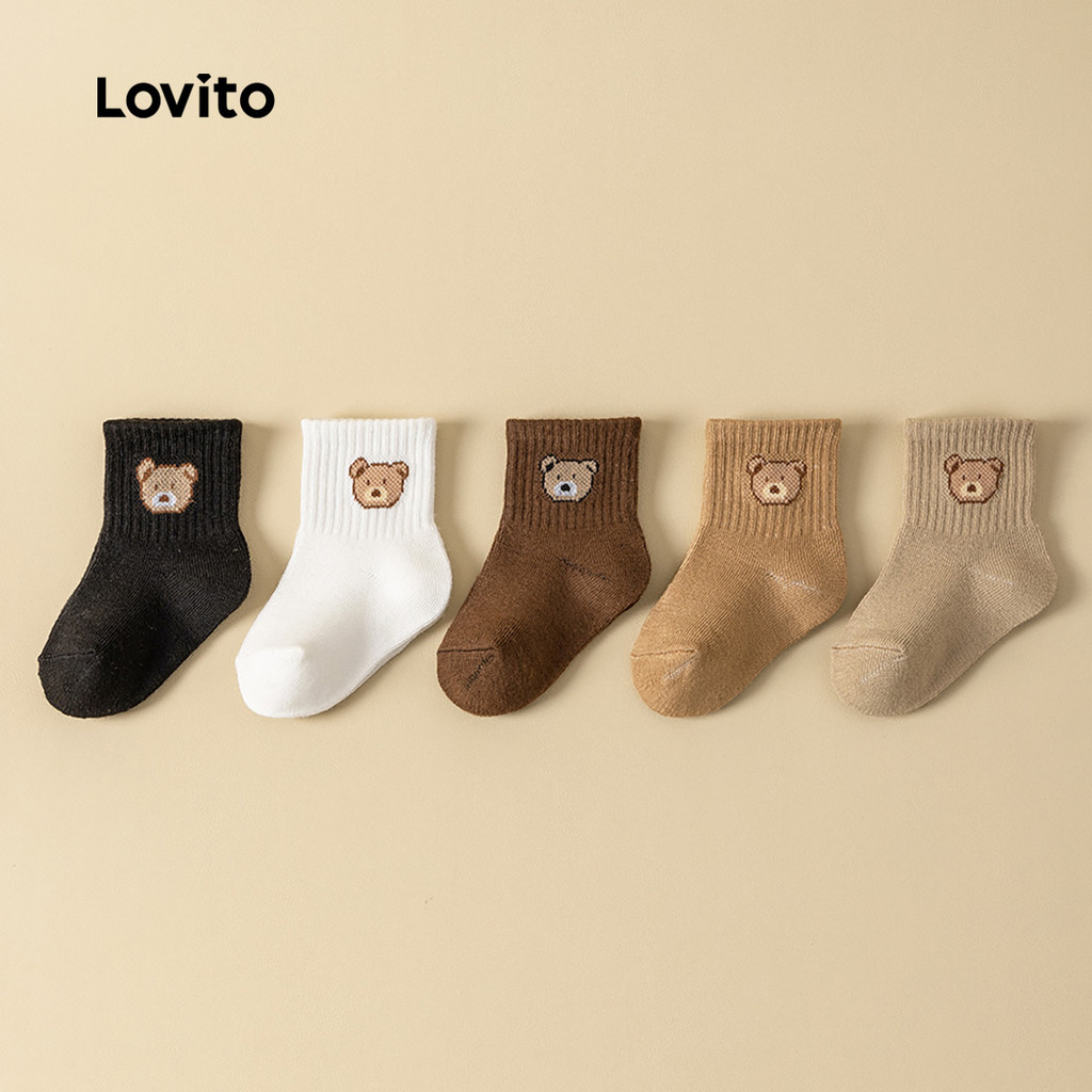 Lovito Meias Macias Vermelhas para Bebê e criança LFASCS947 em Oferta na Shopee