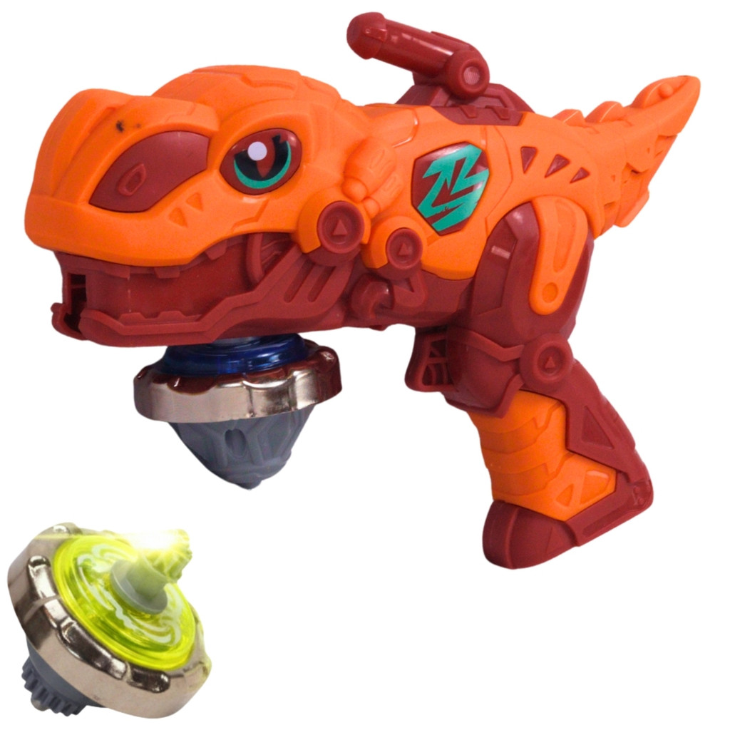 Lançador de Pião Batalha Suprema Dinossauro Laranja - Castela em Oferta na Shopee