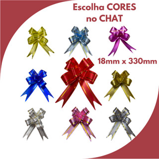 100 Laço Fácil Mágico Para Presente 1.8cm x 33cm - C/ Filete Dourado - Pronto para Montar em Oferta na Shopee