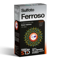 Sulfato Ferroso STD - 30 Cápsulas - Katiguá