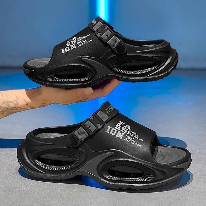 Novo estilo chinelos masculinos EVA exterior Wear engrossado influenciador venda quente leve respirável All-match casa O