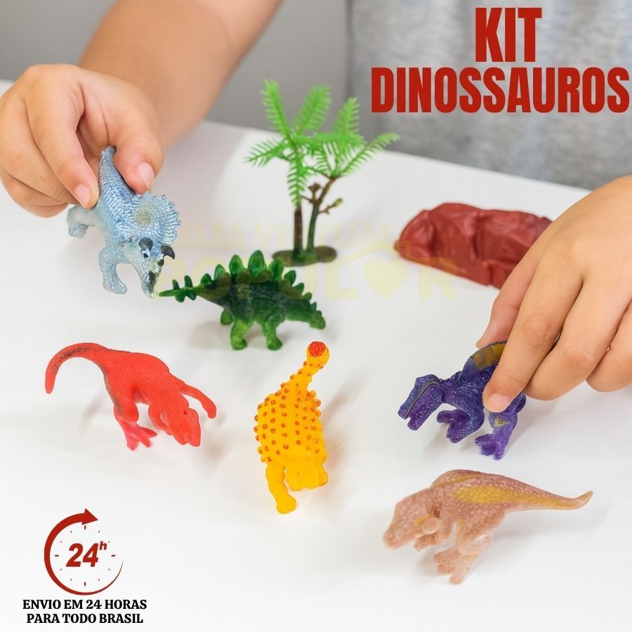 Dinossauros de Borracha Miniatura | BuscaProdutos