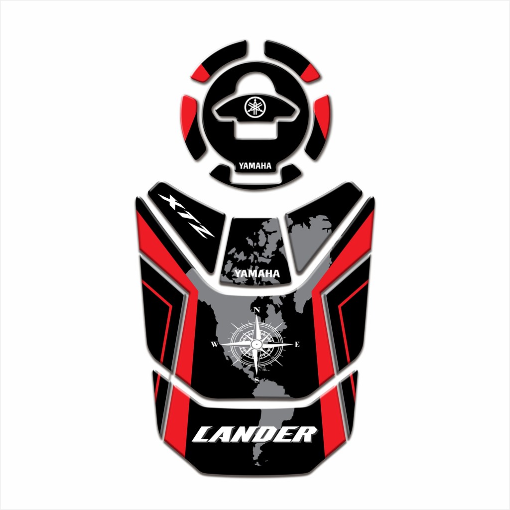 Adesivo Protetor Tanque Tankpad e Bocal 3d Resinado para Moto Yamaha Lander Xtz 250 MS144