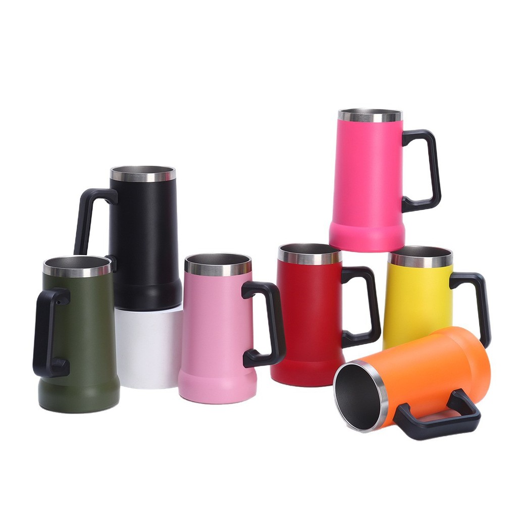 Caneca Térmica Chopp Cerveja Camada Dupla Em Inox Copo 725ml