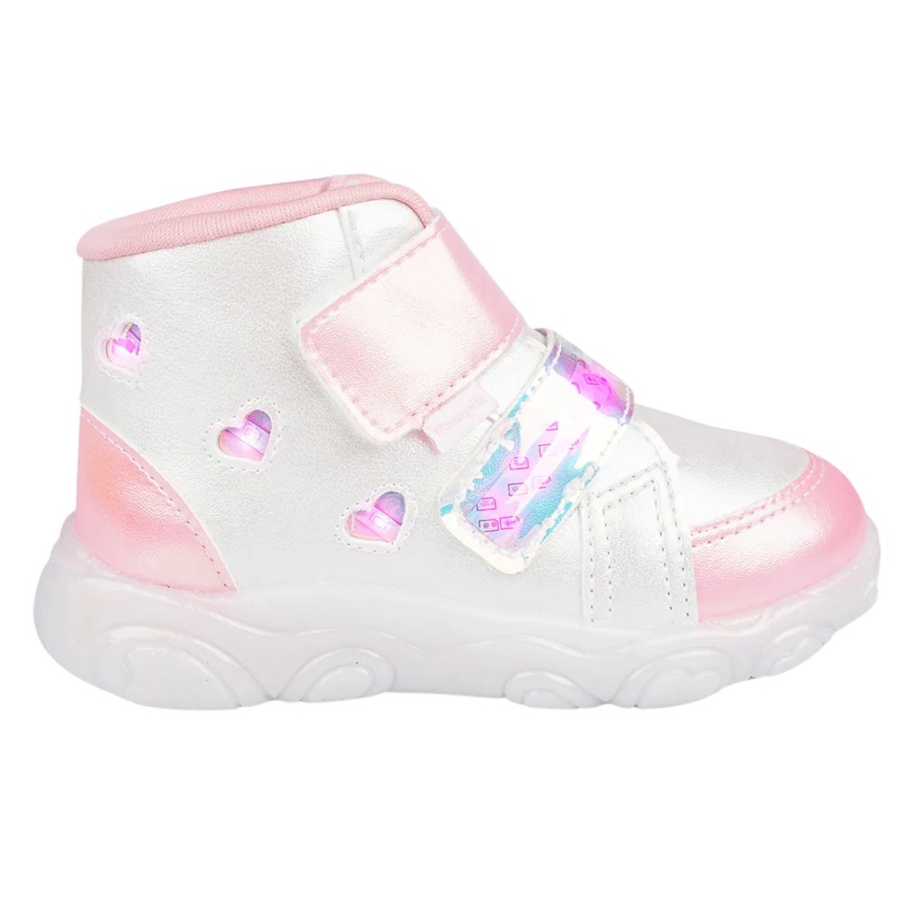 Tênis de Led Infantil Pampili Liz Luz 682.076 Botinha Cano Médio