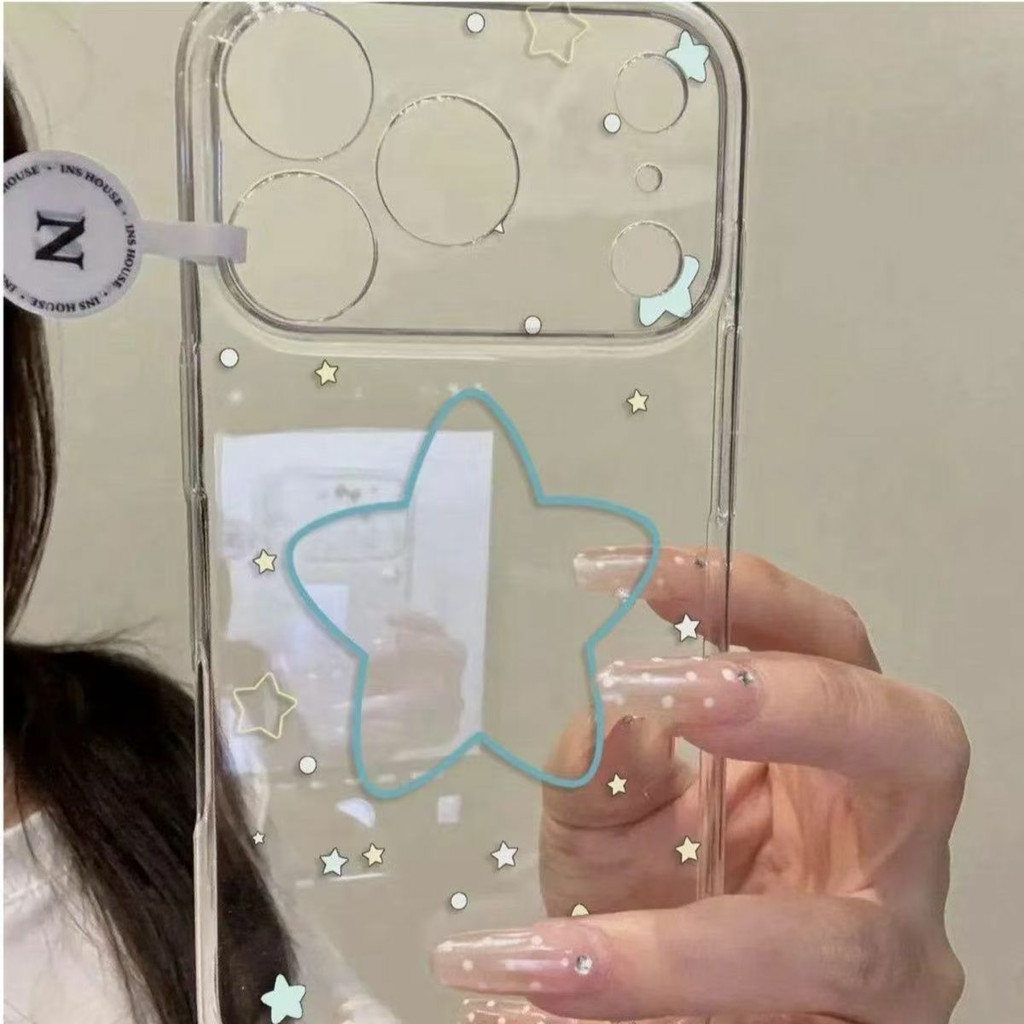 Capinha Capa Material transparente TPU Estrelas de Linha Samsung A04 A05 A15 A23 A32 A34 A35 A50 A52 A55 A72