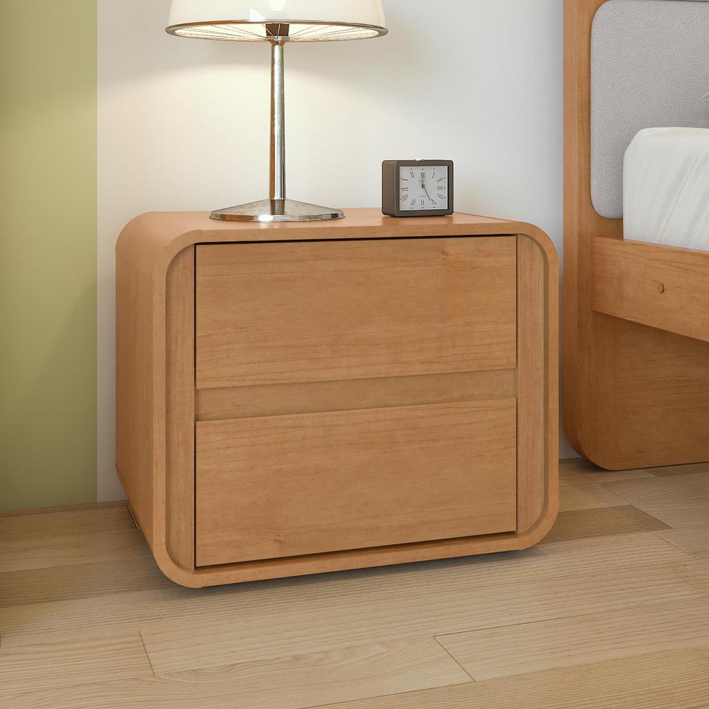 Mesa De Cabeceira 2 Gavetas Easy Like  Amendoa Clean em Oferta na Shopee