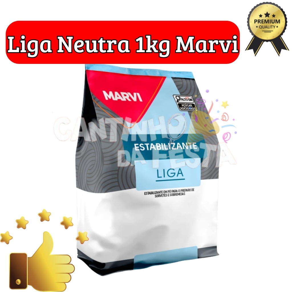 Liga Neutra Marvi M10 1kg Estabilizante Profissional para Sorvetes, Picolés e Açaí