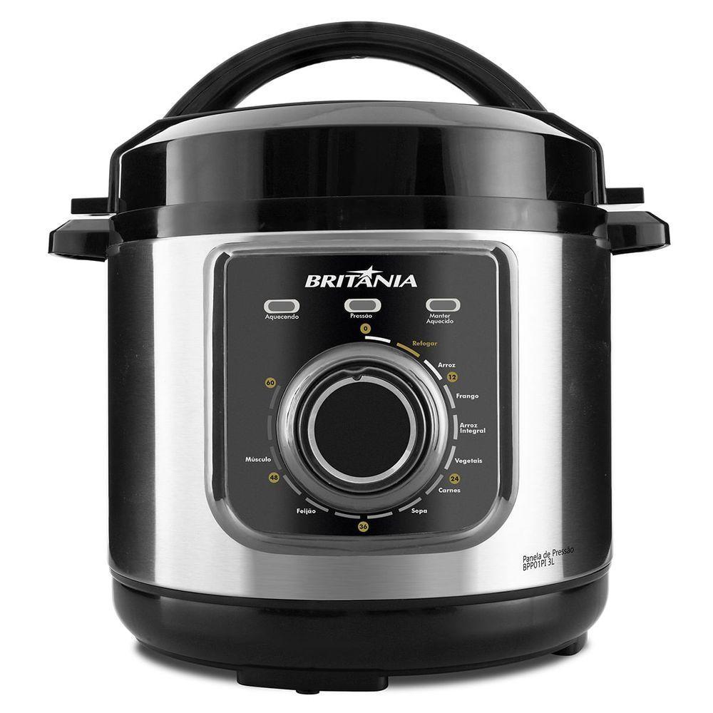 Panela De Pressão Britânia BPP01PI Multifuncional 3L 220V