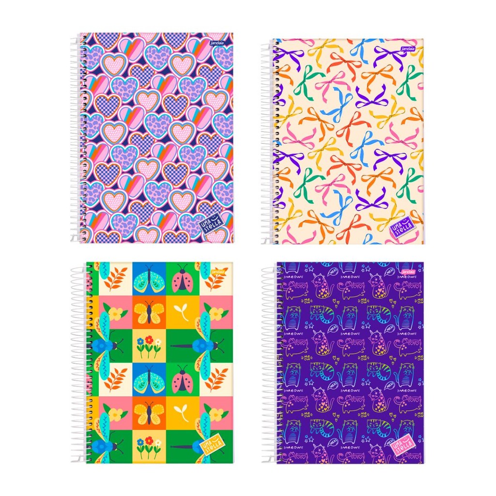 Kit 04 Cadernos Universitário 10 Matérias 160 Folhas Stella - Jandaia