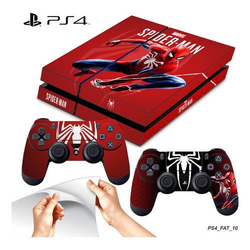 🎮 Skin Adesivo PS4 Fat – PlayStation 4 Spider-Man Personalizado