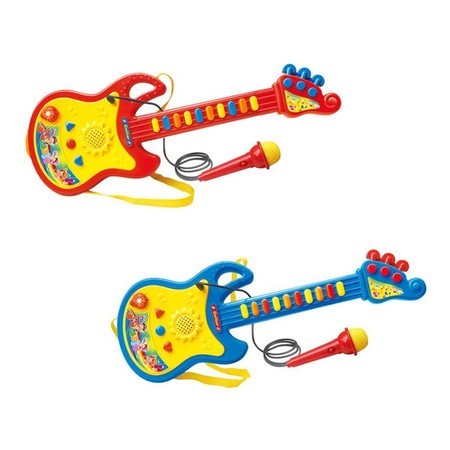 Guitarra Infantil Com Microfone Brinquedo Musical