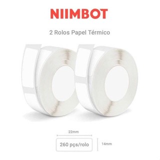 2 Rolos Papel Etiqueta Niimbot D110 D101 D11 14x22mm (520un) em Oferta na Shopee