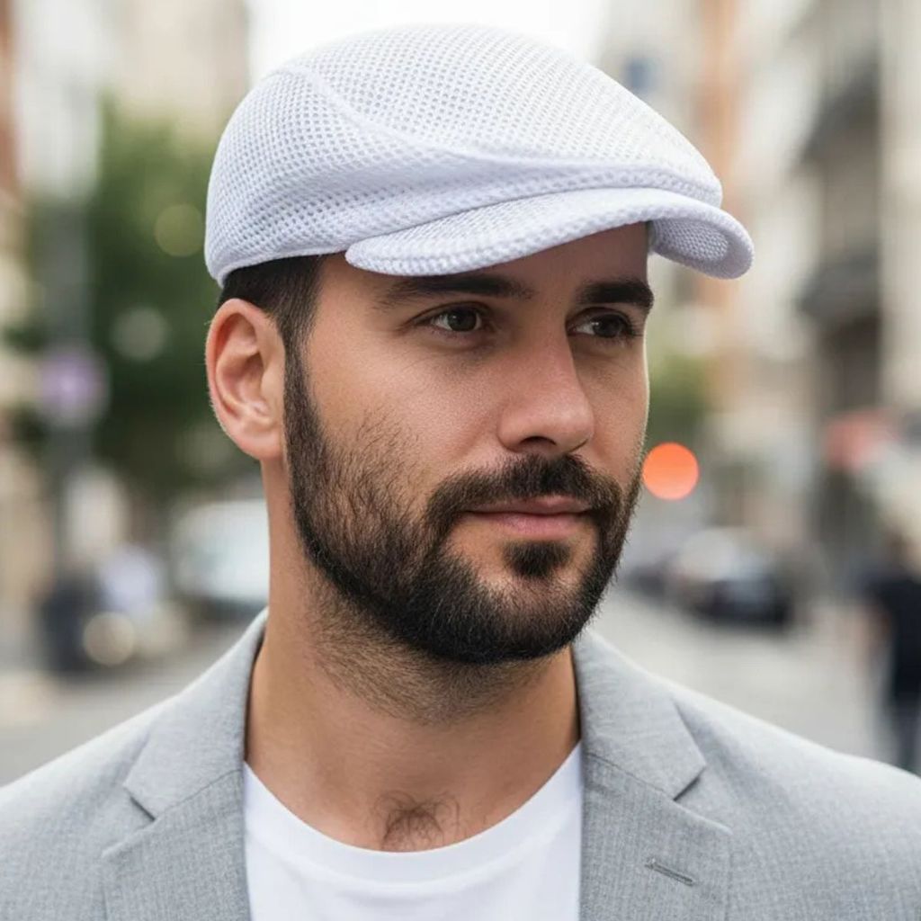 Boina Masculina Branca Estilo Inglesa – Modelo Peaky Blinders Premium