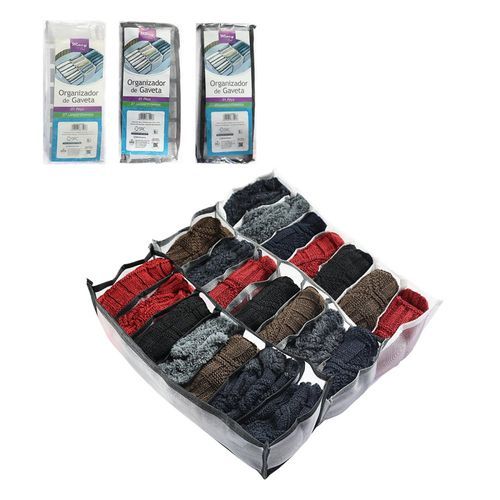 Organizador Gaveta Plastico 7 Compartimentos Multifuncional Divisor Roupas Utensilios Cozinha