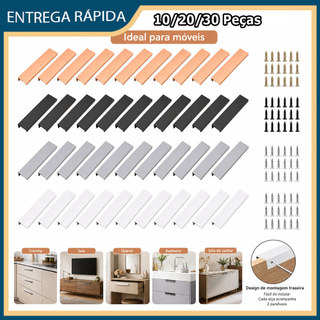 10/20/30 Puxadores De Gaveta Armario Slim Aluminio Retro,para Armários/gavetas/guarda-roupas/gavetas