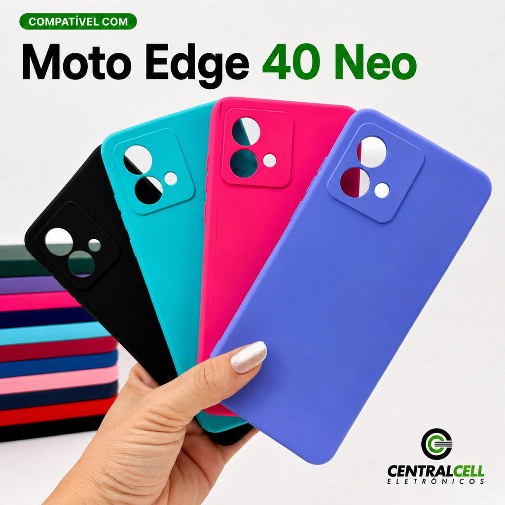 Capa Para Motorola Moto Edge 40 NEO Silicone Aveludada Capinha de Celular