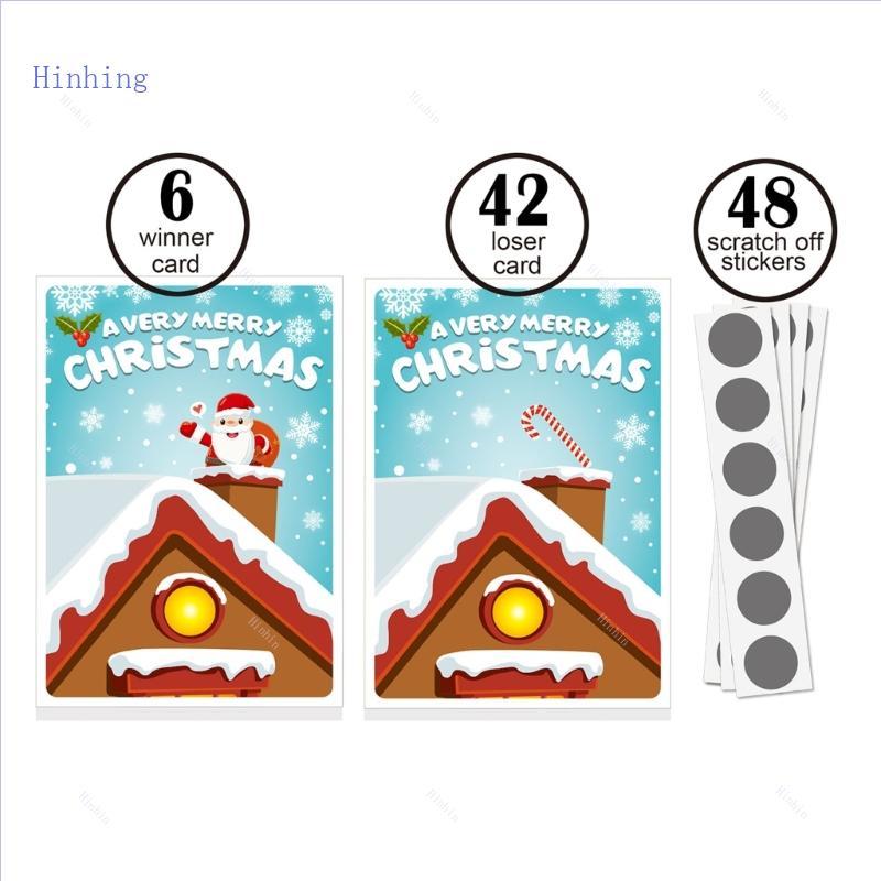 Hinhing Jogo De Raspadinha De Natal Para Adultos E Crianças , Fornecimento De Festa De Rifa Festiva