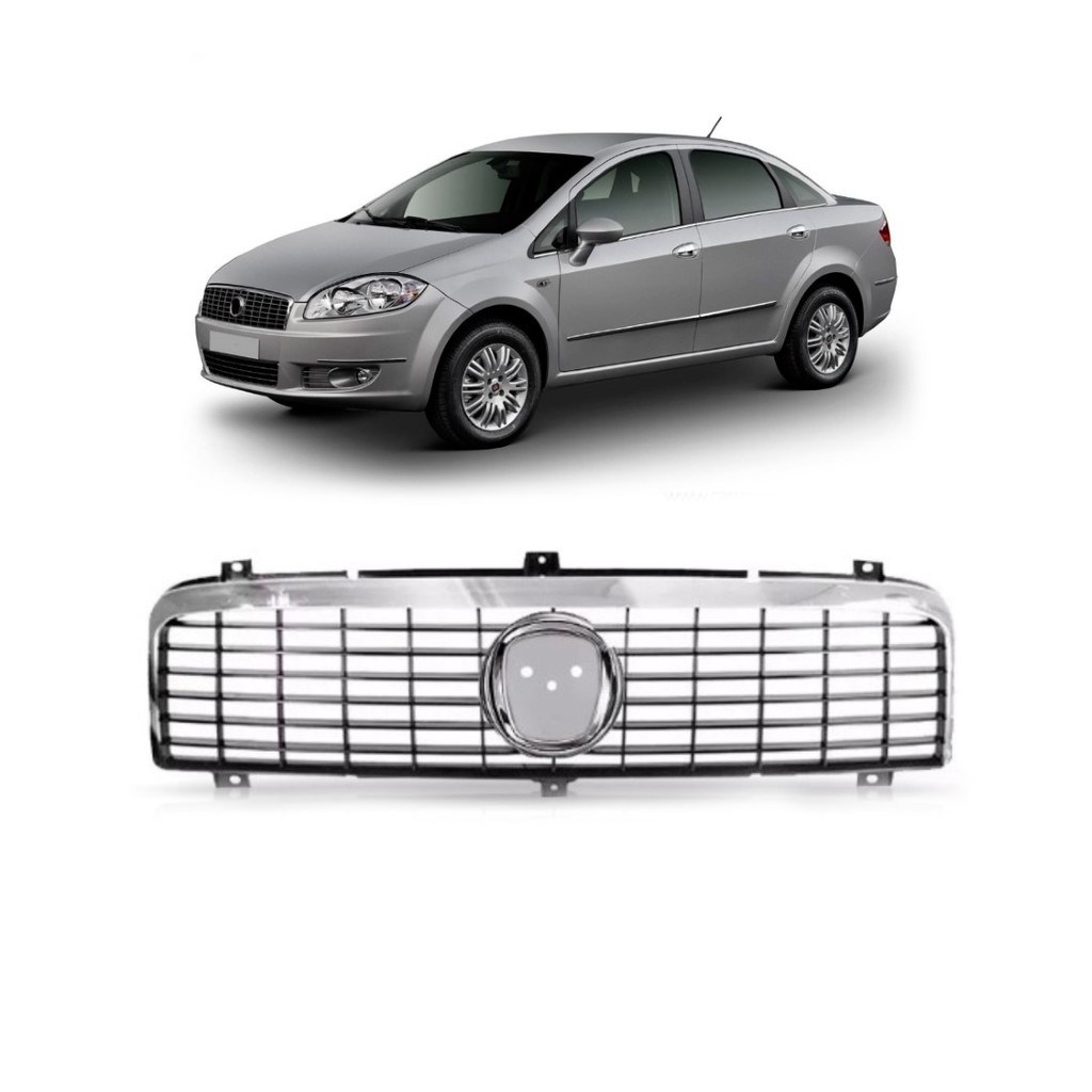 LINEA 2008 A 2014 GRADE RADIADOR CINZA COM FRISO CROMADO