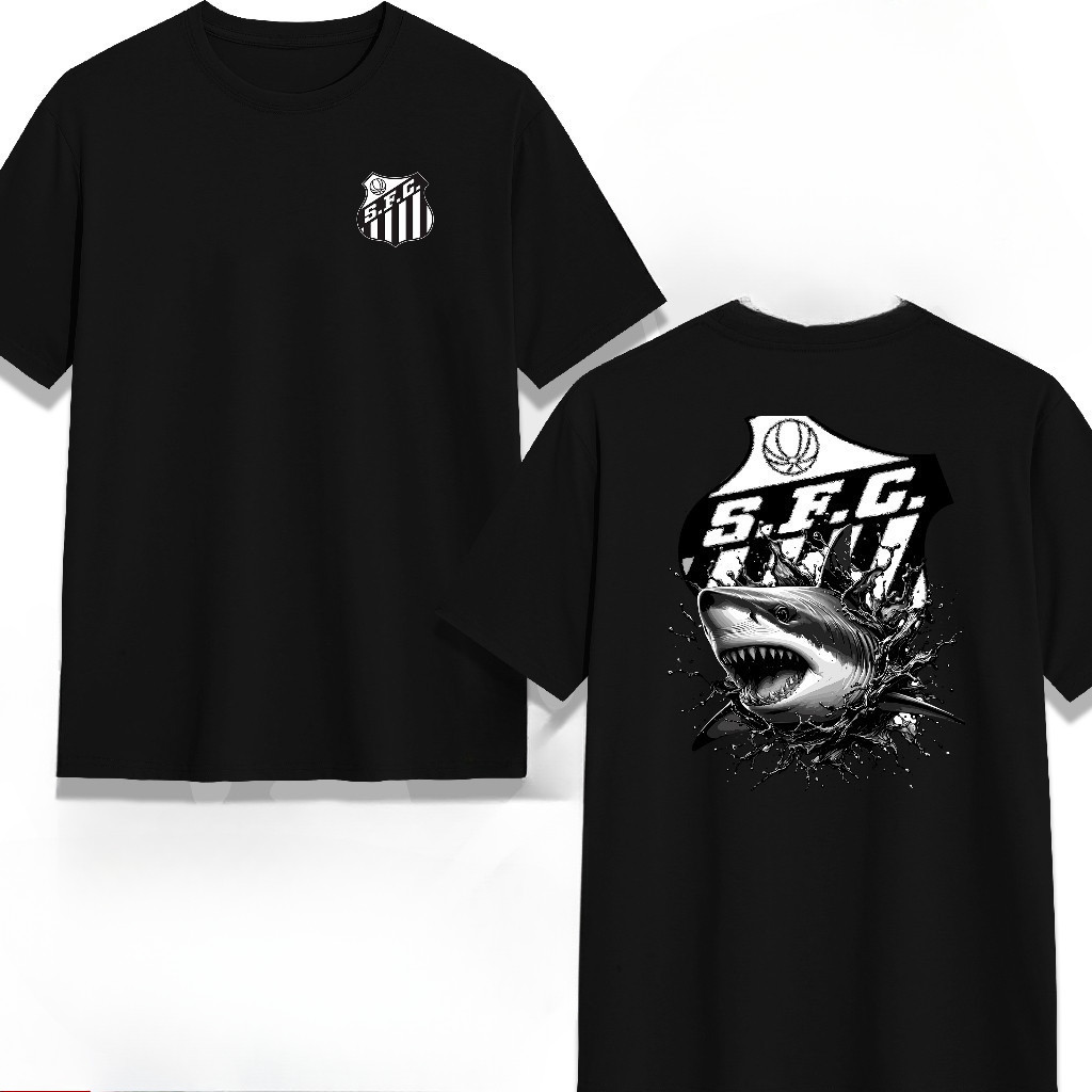 CAMISETAS Santos Time Neymar TUBARÃO Peixe Peixão 100% Algodão Envio Rápido/Imediato Polar.clothing.store