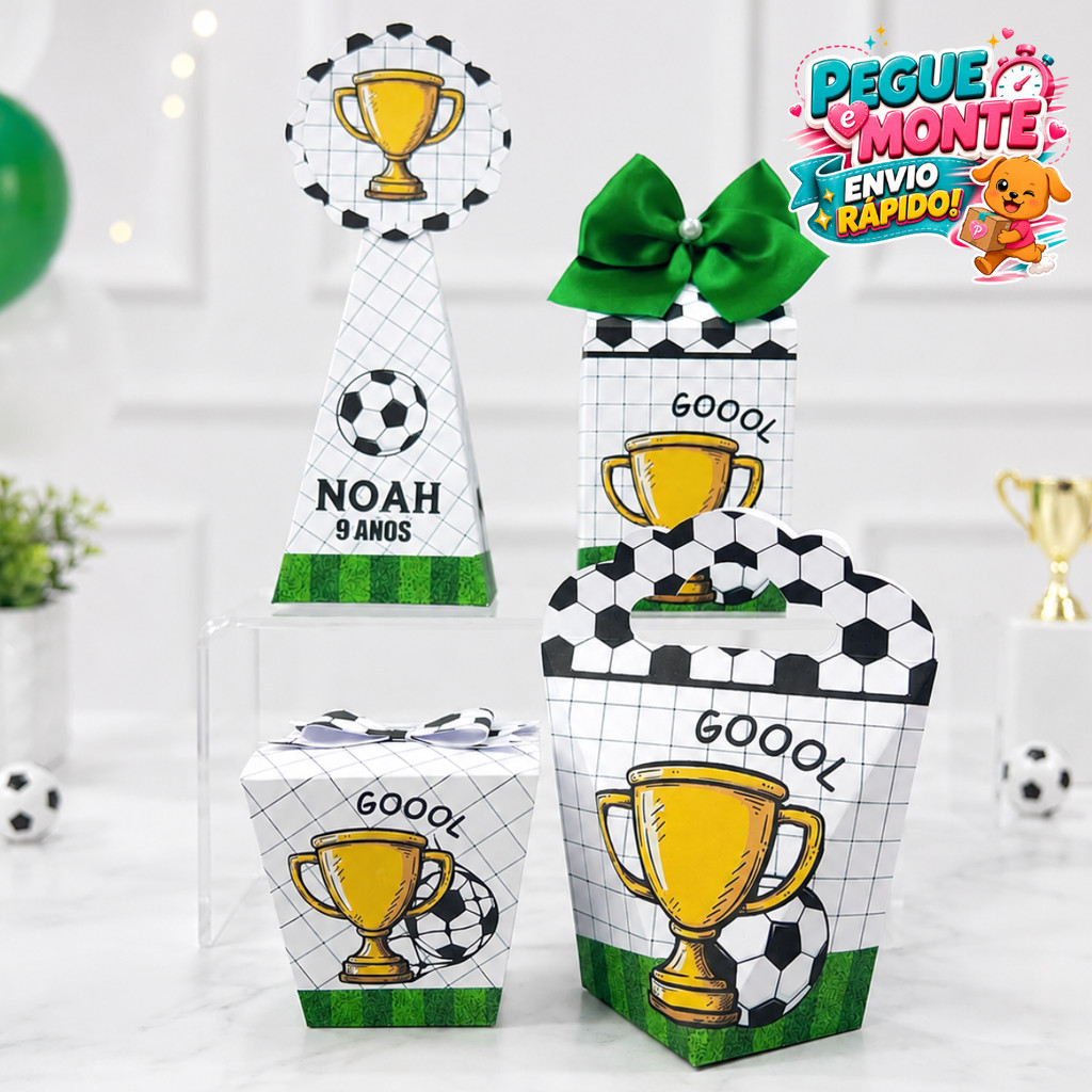 Kit Caixas Futebol | Lembrancinhas Personalizadas | Caixinhas para Festa Infantil | Aniversário