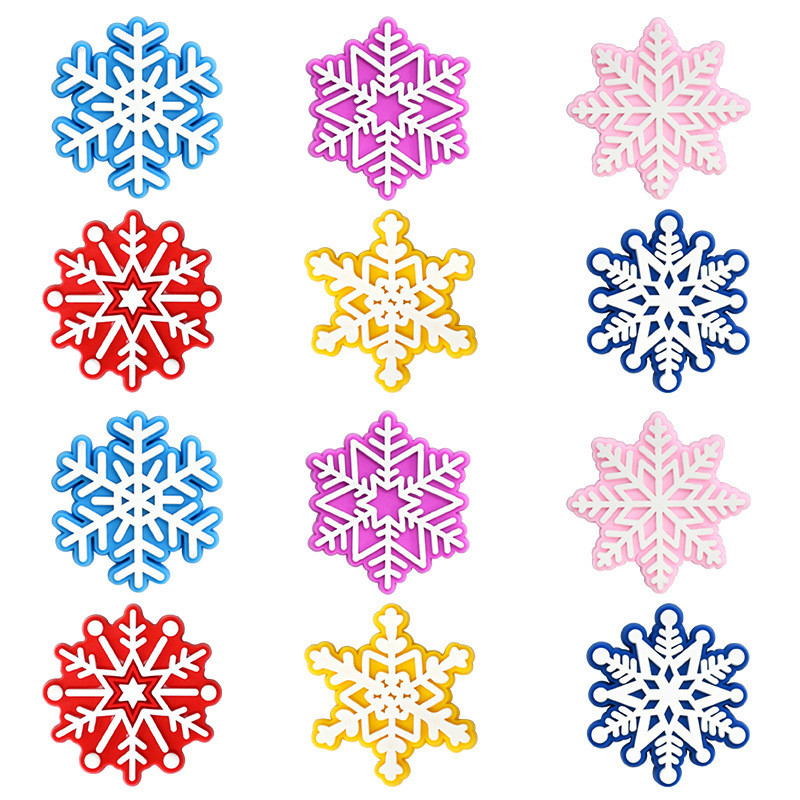 DIDOU Julho Novos Encantos De Sapato Acessórios Sandálias De Floco De Neve Pingente Botão Pinos Moda Presentes Fivela De