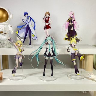 Suporte de Acrílico do Projeto Mundial Hatsune Miku Kagamine Rin Família VOCALOID Ornamento de Mesa Exquisito Presente