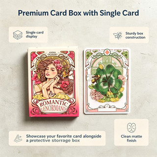 Tarot 10.5*7.5cm Romantic Lenormand Oracle 37 Pcs Cards Floral Motifs of The Art Nouveau Style (with 1 Special Card) M01