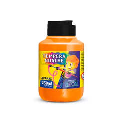 Tinta guache Neon Laranja 250ml 0105 Acrilex
