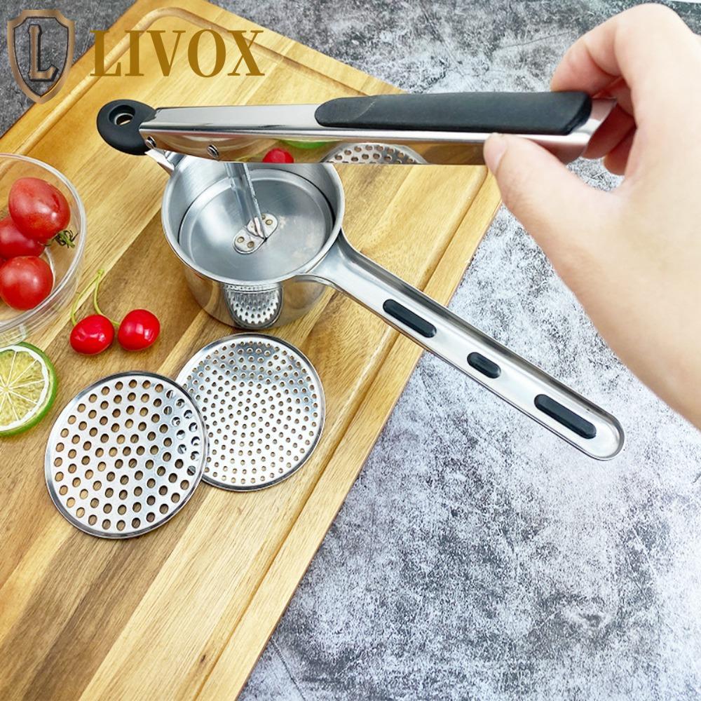 Espremedor De Batata LIVOX , Manual De Suco De Aço Inoxidável , Prensa , Alça De Silicone , Fabricante De Arroz