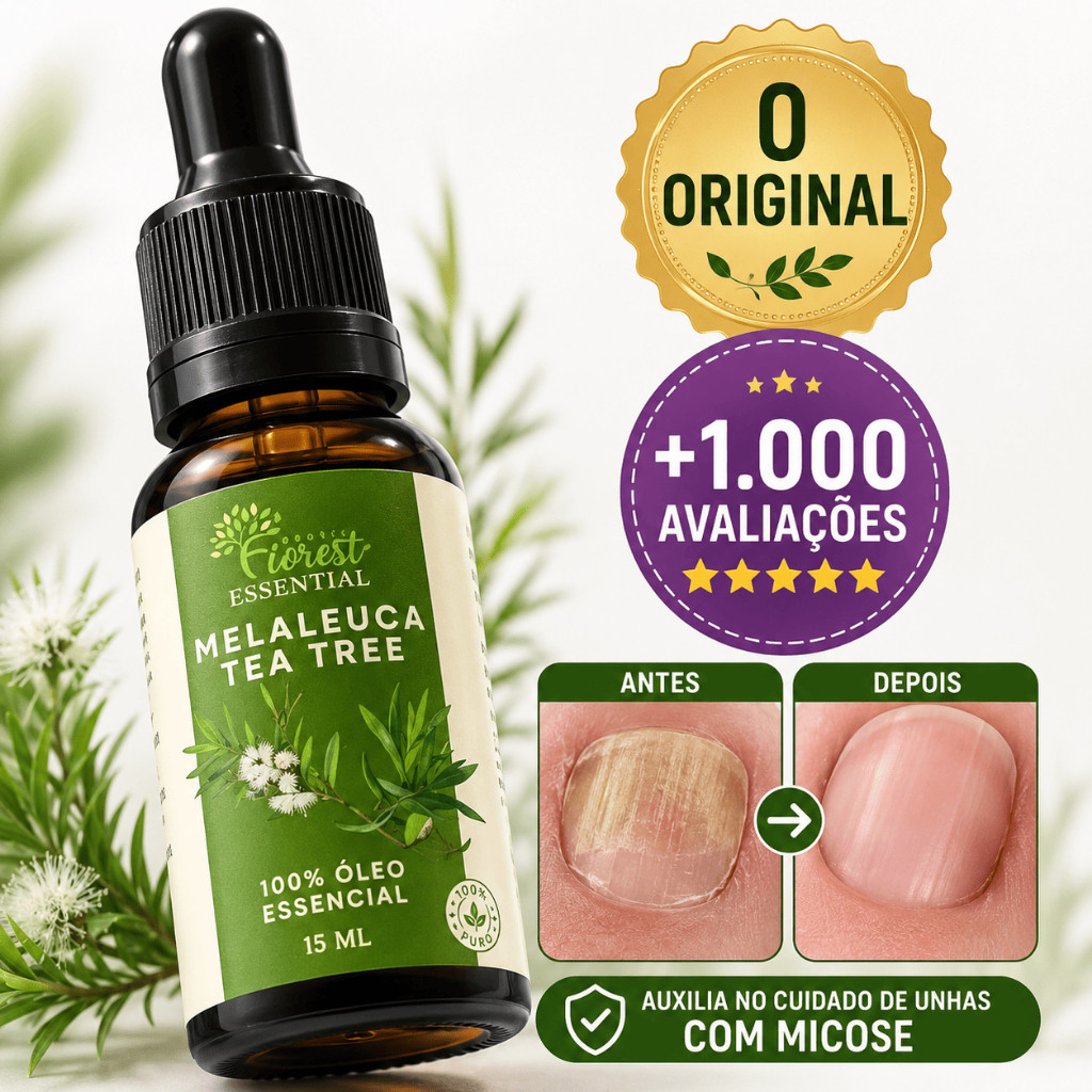 Óleo Essencial de Melaleuca 100% Puro com conta gotas 30ML - ENVIO A JATO