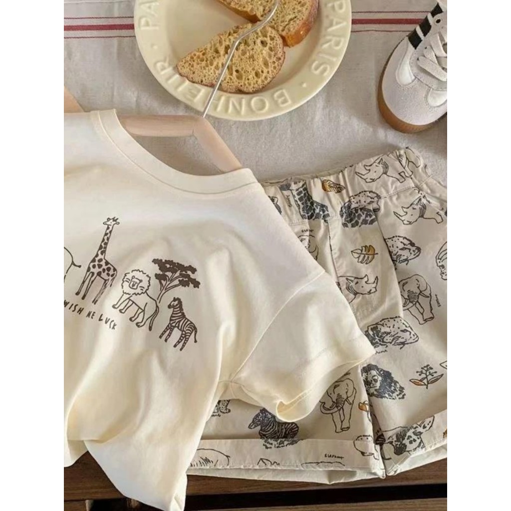 100% algodão crianças de manga curta verão novo estilo meninos meninas impresso camiseta solta bebê meia manga topo boni