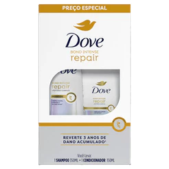 Dove Kit Shampoo + Condicionador Bond Repair + Peptídeo 350ml