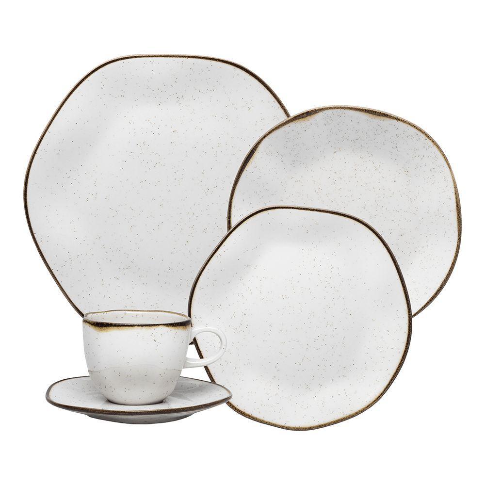 Aparelho de Jantar e Chá Oxford Ryo Maresia, Porcelana, 30 Peças