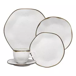 Aparelho de Jantar e Chá Oxford Ryo Maresia, Porcelana, 30 Peças