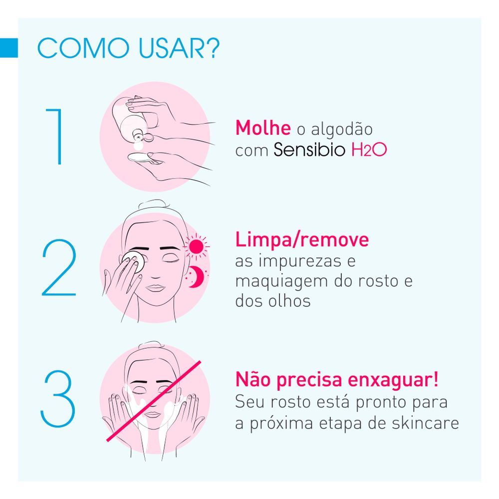 Sensibio H2O Bioderma Solução Micelar Demaquilante com 250ml + 50% Desconto em Embalagem com 100ml