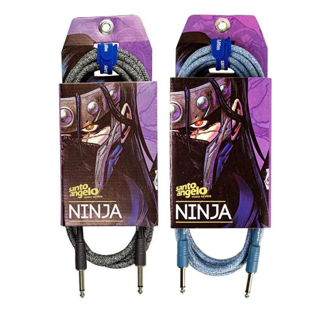 Cabo Ninja Plug P10 Têxtil 10ft 3,05m Colorido Santo Angelo