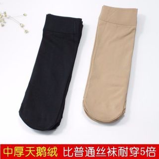 Primavera outono meias de veludo feminino curto espessura média Anti-Snagging grosso pele preta cor carne respirável cur