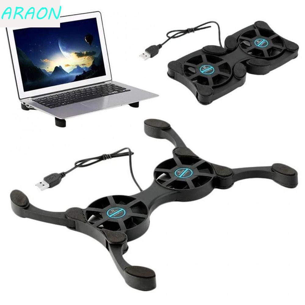 ARAON Laptop Cooler Para PC Mini Porta USB Acessórios De Computador Ventiladores Duplos Almofadas De Resfriamento