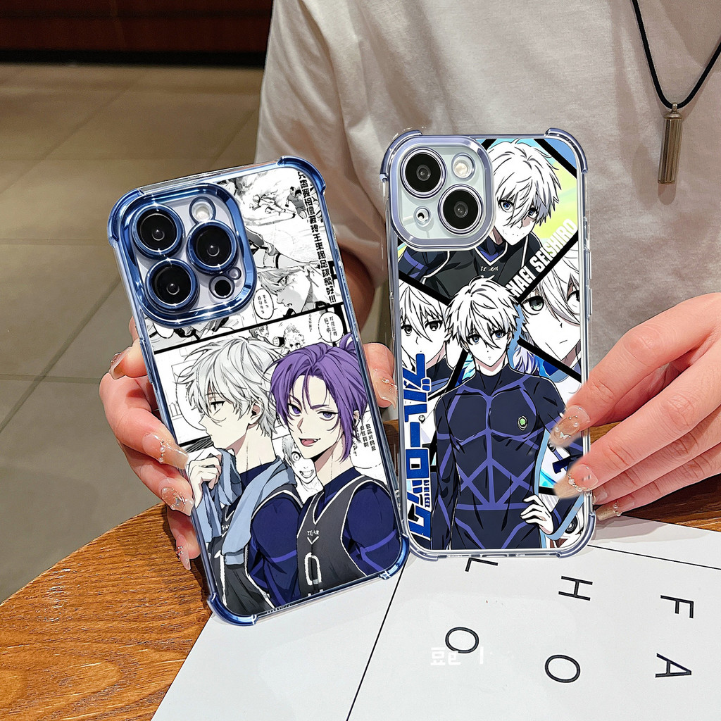 Sangue Quente Anime Azul Bloqueio Chapeamento Caso Capa Para Samsung Galaxy A57 A37 A27 A07 A55 A35 A36 A54 A15 A16 A33 