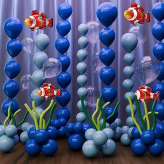 Gejoy Kit de Decoração com Balões Temáticos do Fundo do Mar, 157 Peças, Decorações para Festa Oceânica e Chá de Bebê, Ba