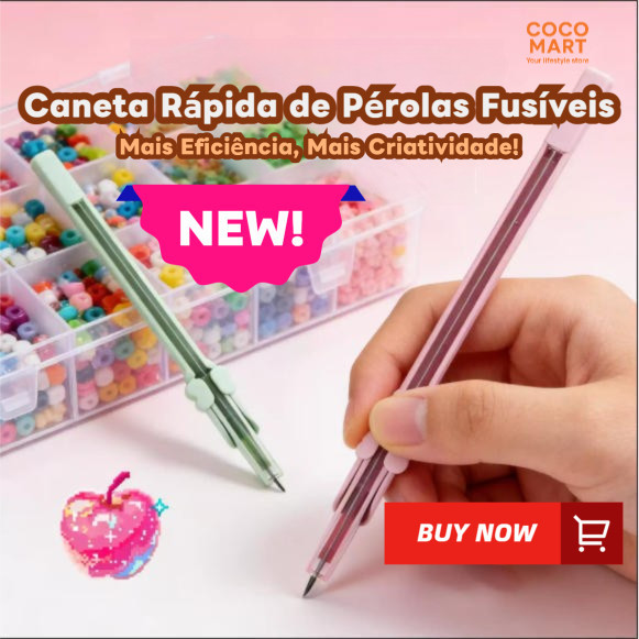 Caneta Coletora Automática de Pérolas Fusíveis | Ferramenta DIY para Miçangas e Artesanato Rápido