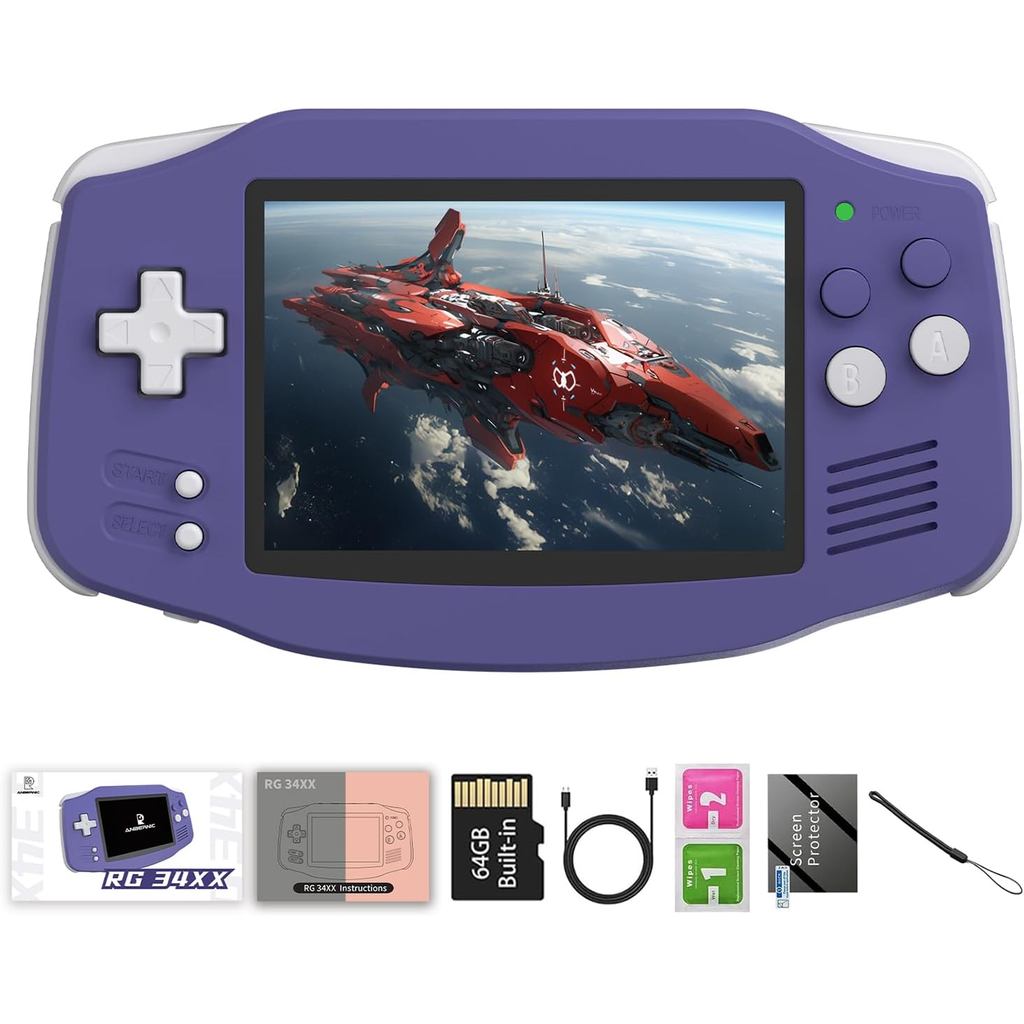 RG34XX Retro Handheld Game Consoles Classic Retro Gaming Console 64G Card Preloaded Games 5000+ rg34xx Portable Gaming C