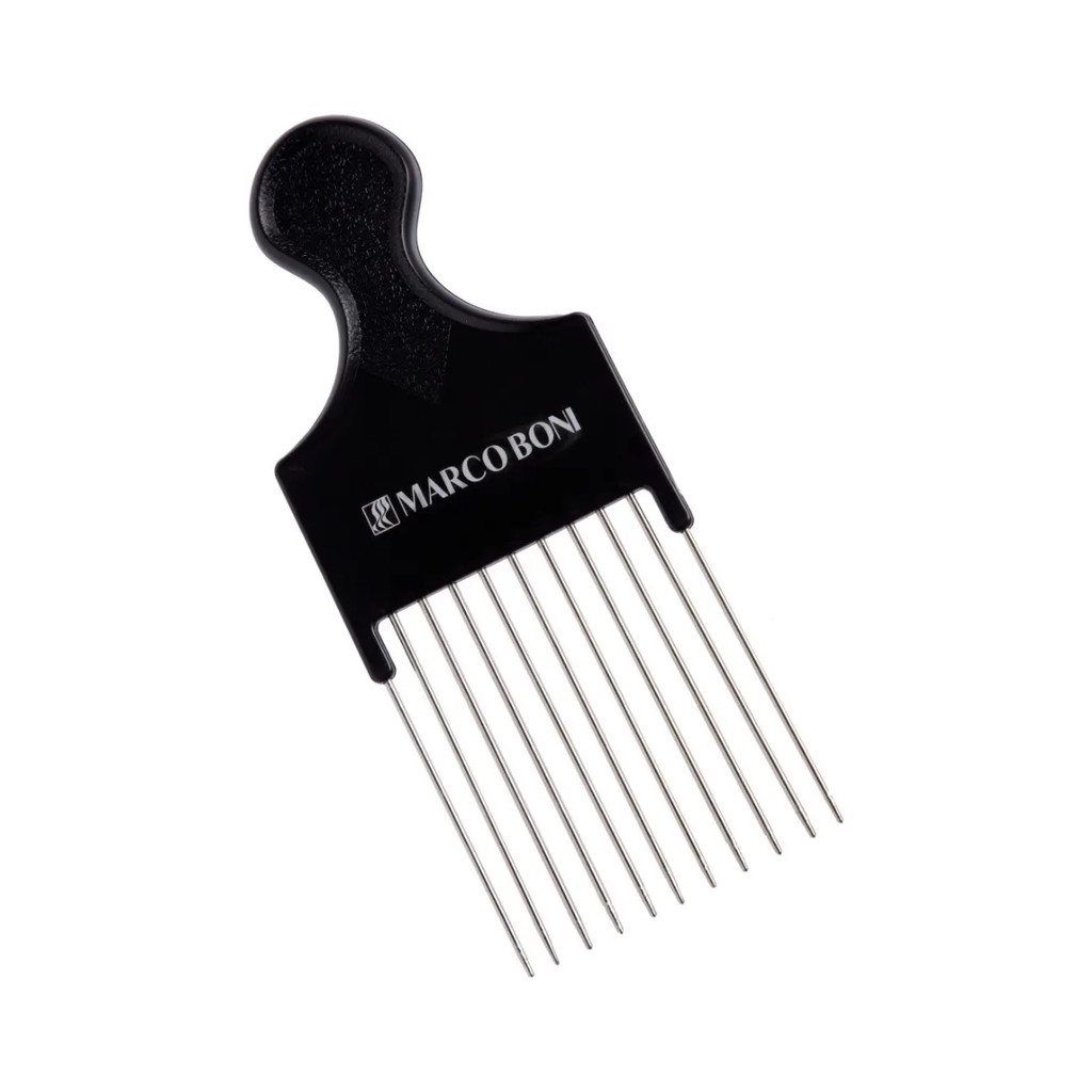PENTE GARFO DENTES METAL CABELOS AFRO MARCO BONI