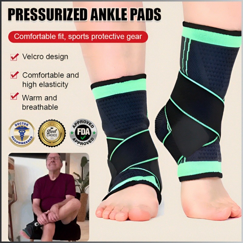[Suporte Eficiente] Compressão Ajustável Apoio para Tornozelo/Tornozeleira/Fasceíte Plantar/Atividade Física