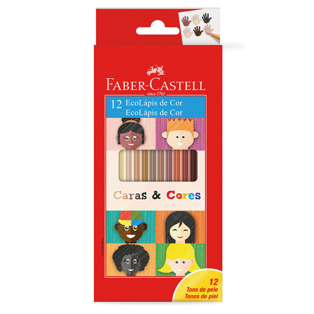 Lápis de cor 12 cores Tons de Pele 112634\210550 Faber-Castell